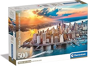 CLEMENTONI PUZZLE HQC NEW YORK+POSTER 500PCS - Marah Kids