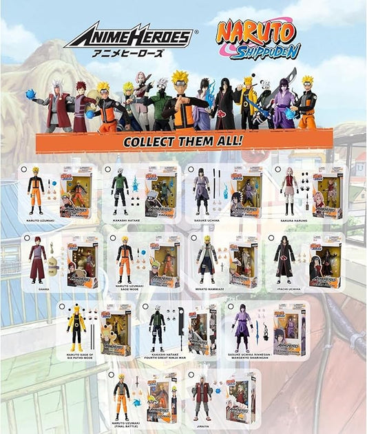 BANDAI ANIME HEROES NARUTO ITACHI UCHIHA 6.5" - Marah Kids