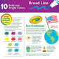 Crayola Markers, Broad Line, 10Count, Bright And Bold Markers