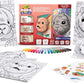 Crayola - Pops Super Set - Pets | Creative Building Kit for Kids - Includes 3 Extra - Large Pops Cards (30x37cm) and 3 Large Pops Cards (25x21.6cm) - 7 Skinny Markers | Ages 6+ - Marah Kids