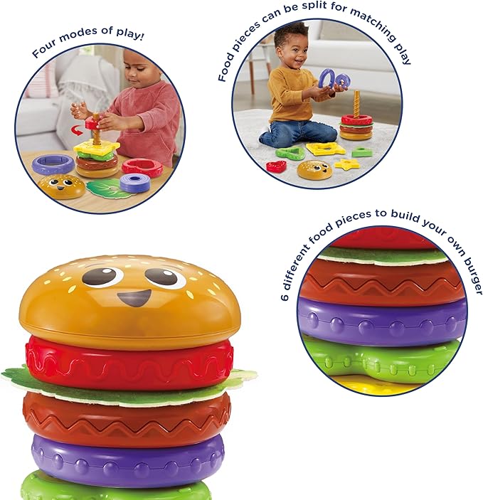 Buy VTech Baby Build-A-Burger Toy | Stacking & Sorting, 18–24M Online ...