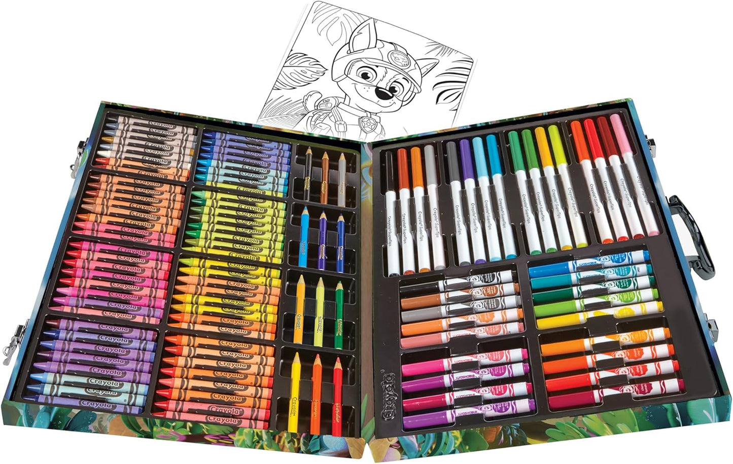 CRAYOLA - Paw Patrol Mighty Movie Painting Case, Creative Set with 128 Pieces, Felt Tip Pens, Crayons, Wax Pens, Creative Activity and Gift for Children, Ages 5 and Up - Marah Kids