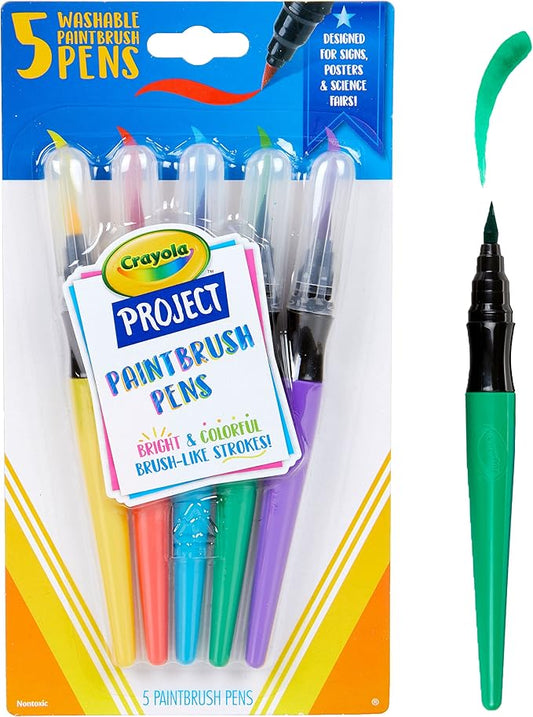 Crayola 5 ct. Washable No Drip Paint Brush Pens - Marah Kids