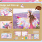 Avenir Unicorn Dress Up Fun Set – Fantastic Unicorn | DIY Costume with Pre - Printed Wings, Markers, Felt, Plastic Needle, & Headband - Spark the Imagination | 3+ Years - Marah Kids