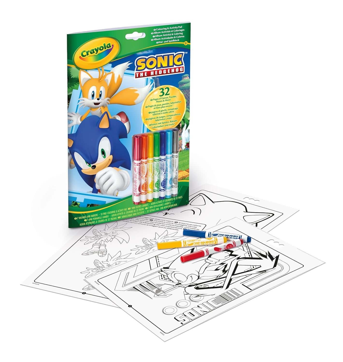 Crayola Sonic the Hedgehog Colouring Book with Markers - Marah Kids