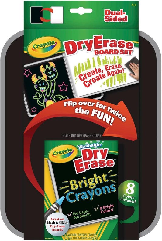 Crayola Dual - Sided Dry Erase Board Set with Bright Crayons - Marah Kids
