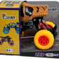 D - Power - PullBack Dino Stunt Truck, Orange| No Batteries Needed, Fun for All Ages | 3+ - Marah Kids