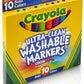 Crayola 10CT Ultra Clean Washable Bold,Broad Line,CMax Mkr - Marah Kids