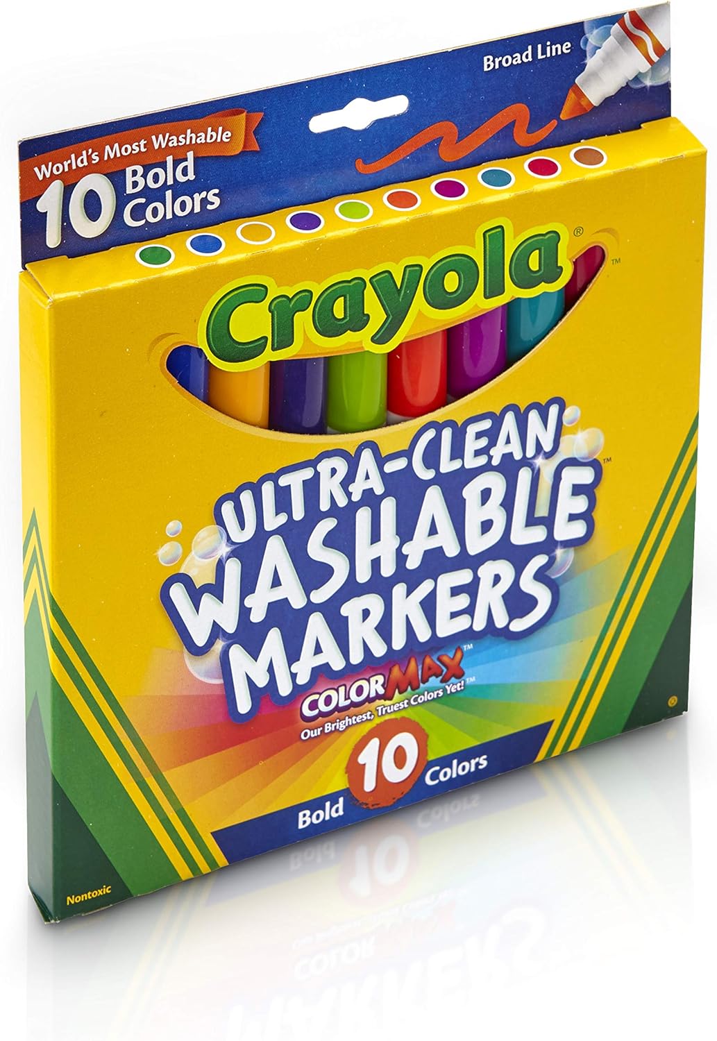 Crayola 10CT Ultra Clean Washable Bold,Broad Line,CMax Mkr - Marah Kids