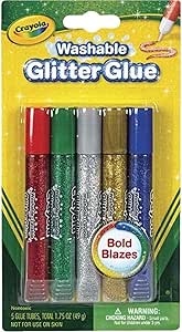 Crayola - 5 ct. Washable Glitter Glue, Bold Blazes - Marah Kids