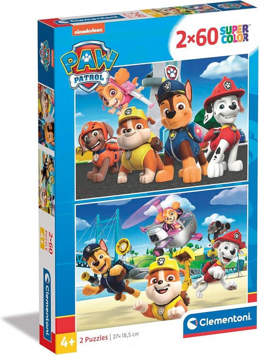 CLEMENTONI Puzzle Paw Patrol Action 2X60pcs - Marah Kids