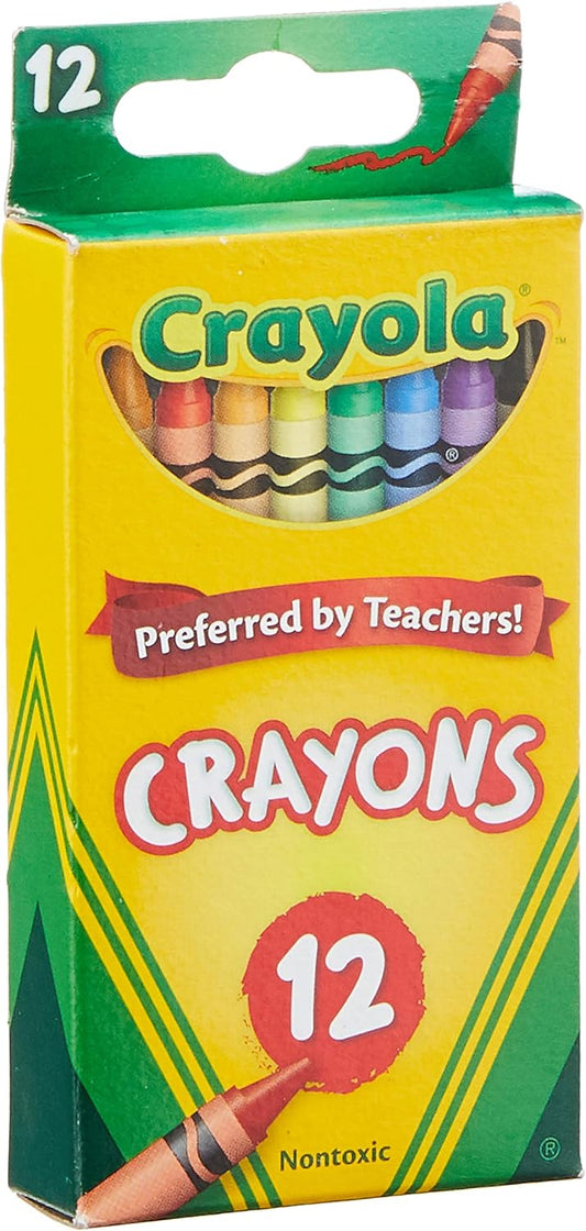 Crayola - Peggable Crayons 12 Ct assorted (Multicolor) | Crayola Crayons are designed with a focus on true color | smoothness, and durability | Ages 3+ - Marah Kids