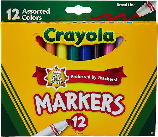 Crayola - 12 ct. Assorted, Broad Line Markers - Marah Kids