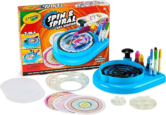 Crayola Spin & Spiral Art Station, Spin Art Machine, Arts & Crafts For Kids Ages 6+
