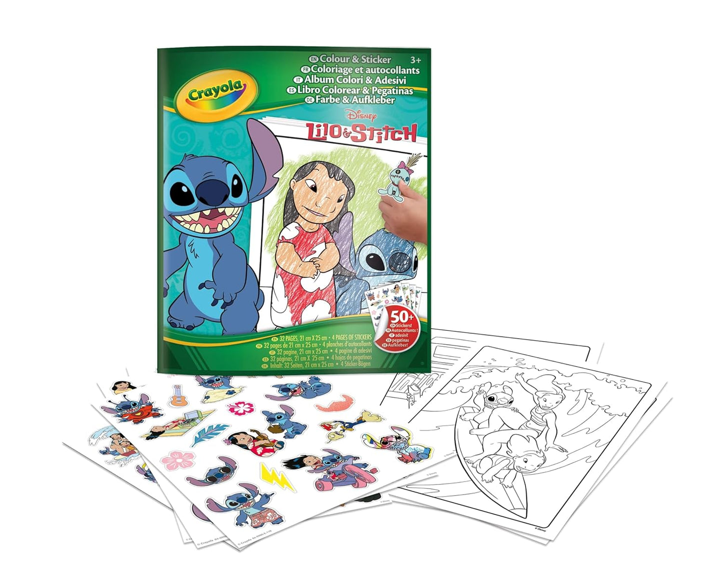 Crayola Lilo & Stitch Sticker Colouring Book - 32 Pages & Stickers - Marah Kids