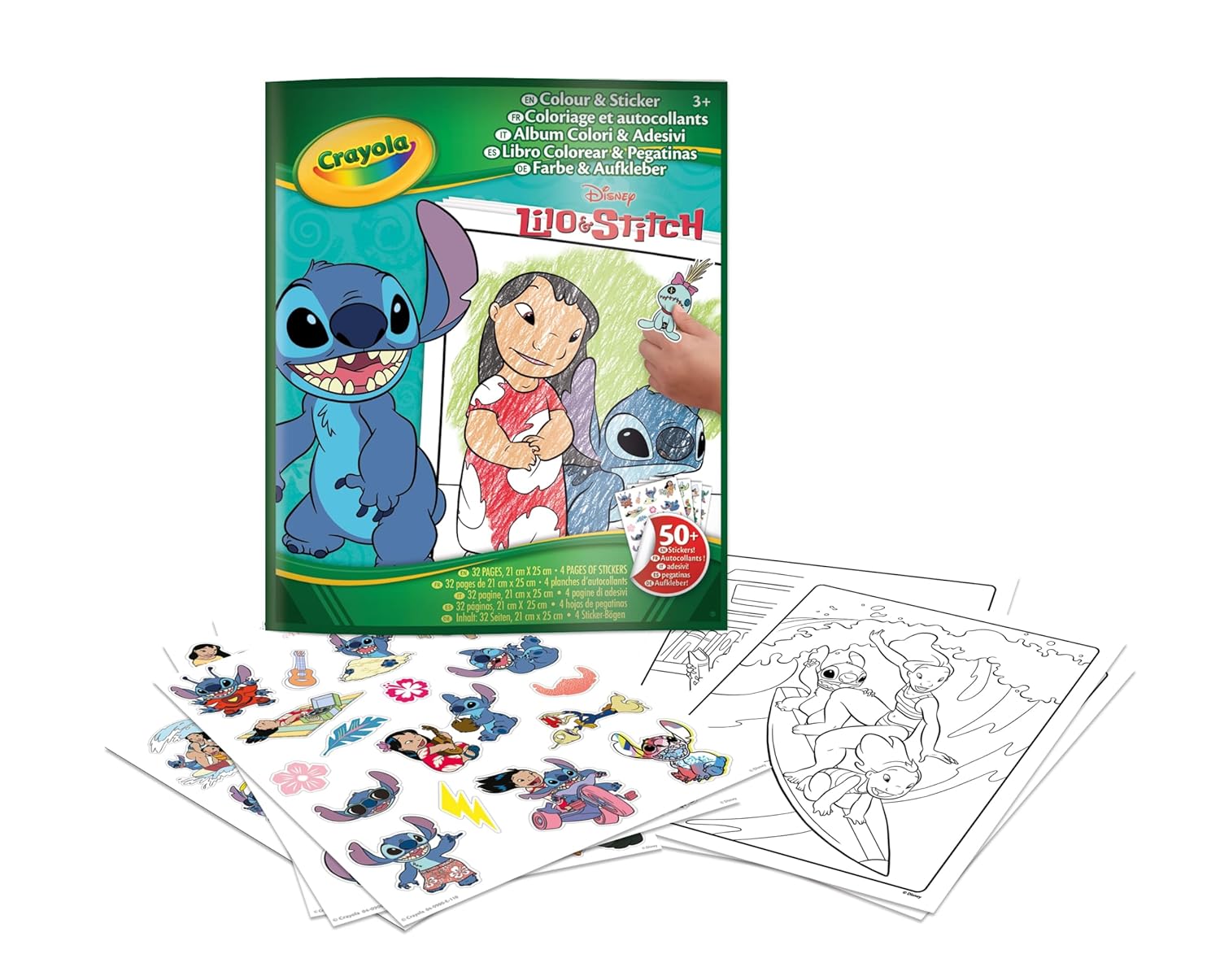 Crayola Lilo & Stitch Sticker Colouring Book - 32 Pages & Stickers - Marah Kids