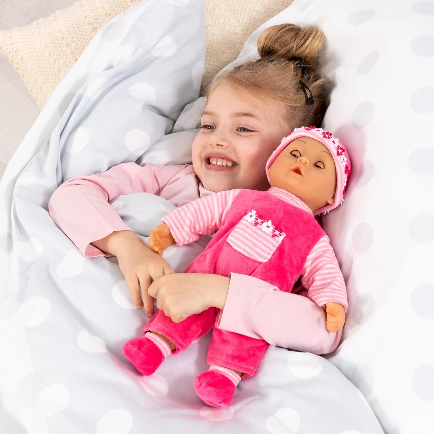 Bayer Design First Words Cute Baby Doll With Accesories 38Cm Set B/O - Marah Kids