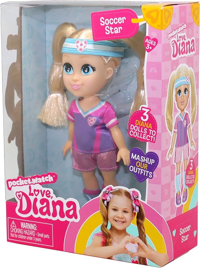 Headstart Love Diana Doll Soccer Star 6In - Marah Kids
