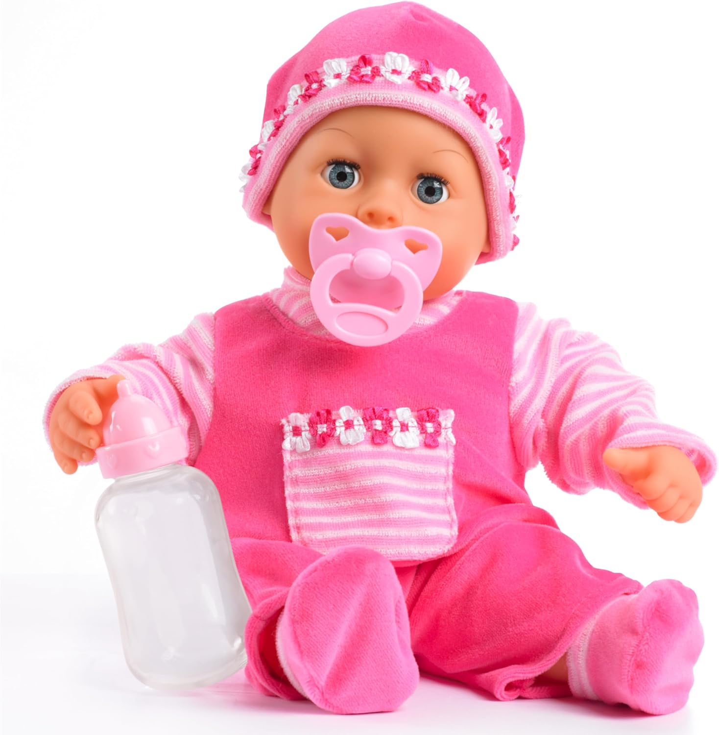 Bayer Design First Words Cute Baby Doll With Accesories 38Cm Set B/O - Marah Kids