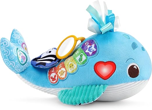 VTech Baby Snuggly Sounds Whale, Baby Sensory Toy with Lights, Sounds & Music, Interactive Gift for infants 3, 6, 9, 12 months +, English version - Marah Kids