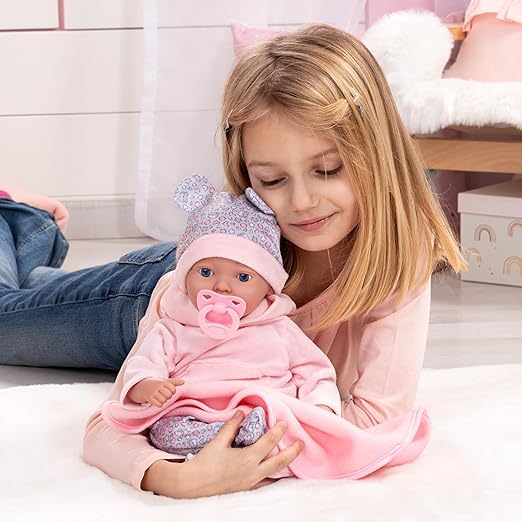 Bayer 38Cm Reborn Baby Doll W/ Blanket & Pillow - Marah Kids