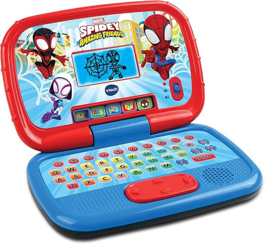 Vtech - Spidey & His Amazing friends Spidey Learning Laptop - Multicolour | Enjoy logic, memory, and creative games with the ® | Suitable for ages 3 + up - Marah Kids