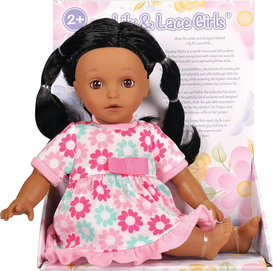 Lotus - 11.5" inch, Soft - bodied Baby Doll – Afro - American - Marah Kids
