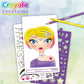 Crayola - Creations Compact Make - Up Artist Sketch Set | includes tutorial pages with beauty and makeup secrets and many pages of sketches combinations | Ages 6+ - Marah Kids