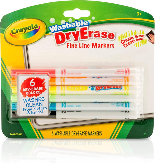 Crayola 6 ct. Dry - Erase Fine Line Washable Markers - Marah Kids