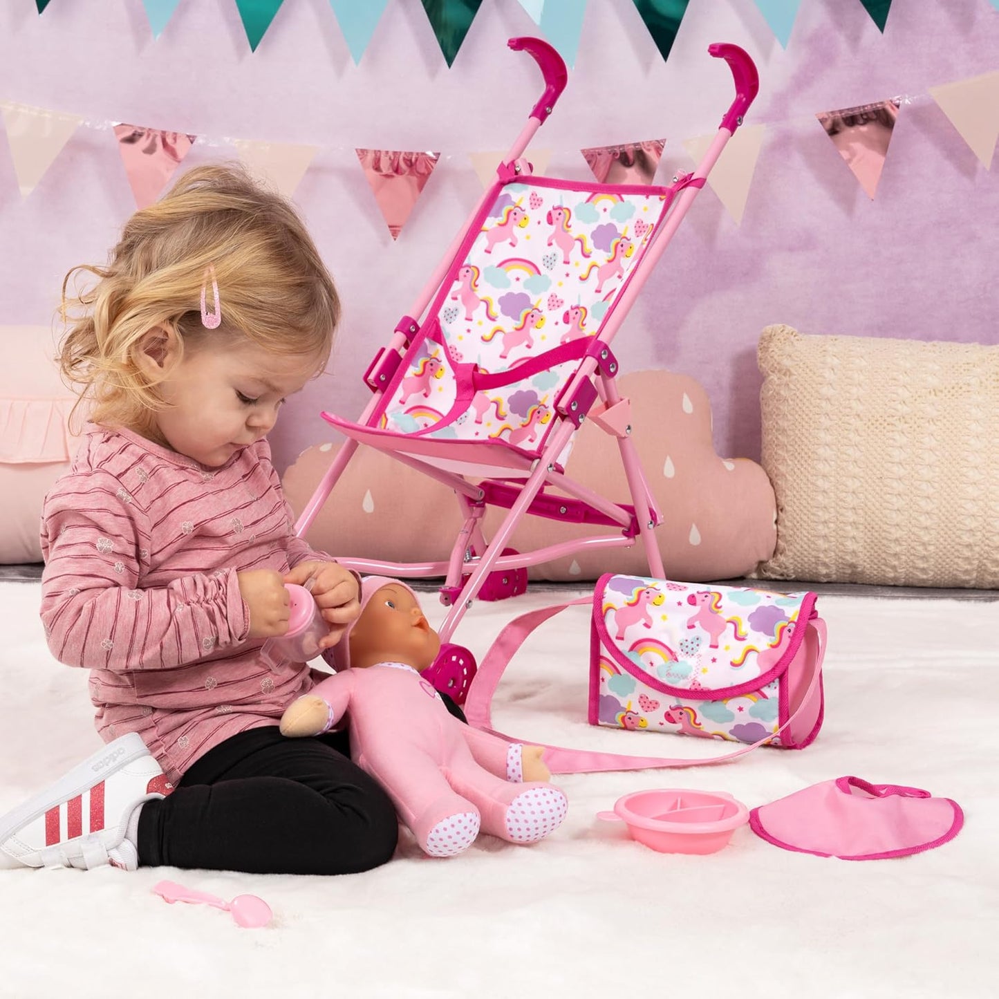 BAYER Dolls Buggy Set With 30Cm Doll & Accessories - Marah Kids