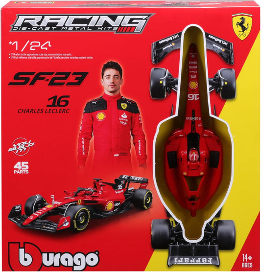 Bburago 1:24 Ferrari Formula Model Kit (with helmet & plastic stand) - SF-23