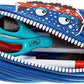 ZIPIT - Monstar Pencil Case for Boys, Holds Up to 30 Pens, Machine Washable, Made of One Long Zipper! (Blue) - Marah Kids