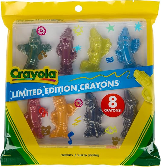 Crayola Tip Character Shaped Crayons, 8 Ct, Limited Edition Retired Crayon Colors, School Supplies, Classroom Must Haves, Gifts, 3+