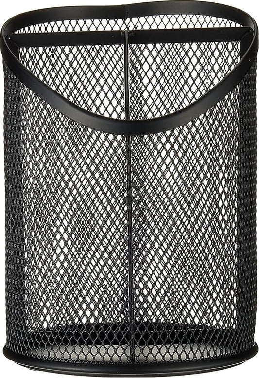 MAXI MESH 3 SLOT PEN & PENCIL CUP HOLDER BLACK