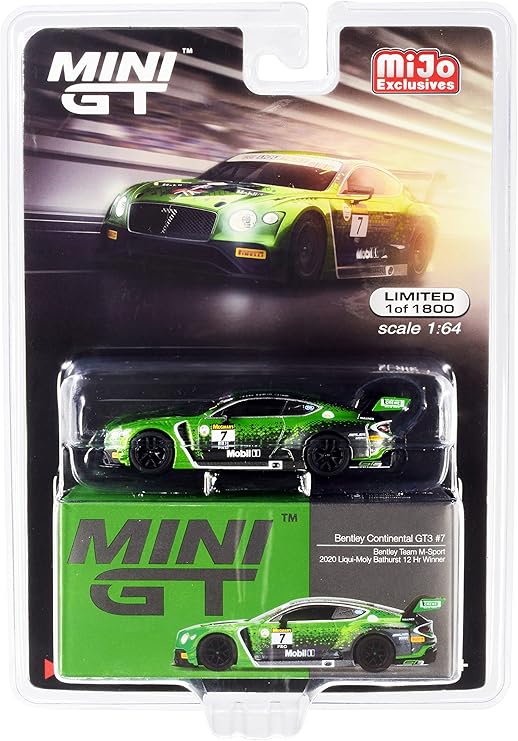 D - Power 1:32 Die - Cast Bentley Continental GT3 Bathurst 12 Hour 2019 Liqui Moly 107 Race Car with Lights & Sound - Marah Kids