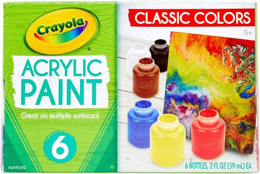 Crayola 6 ct. Acrylic 2 - oz. Paint Set - Marah Kids
