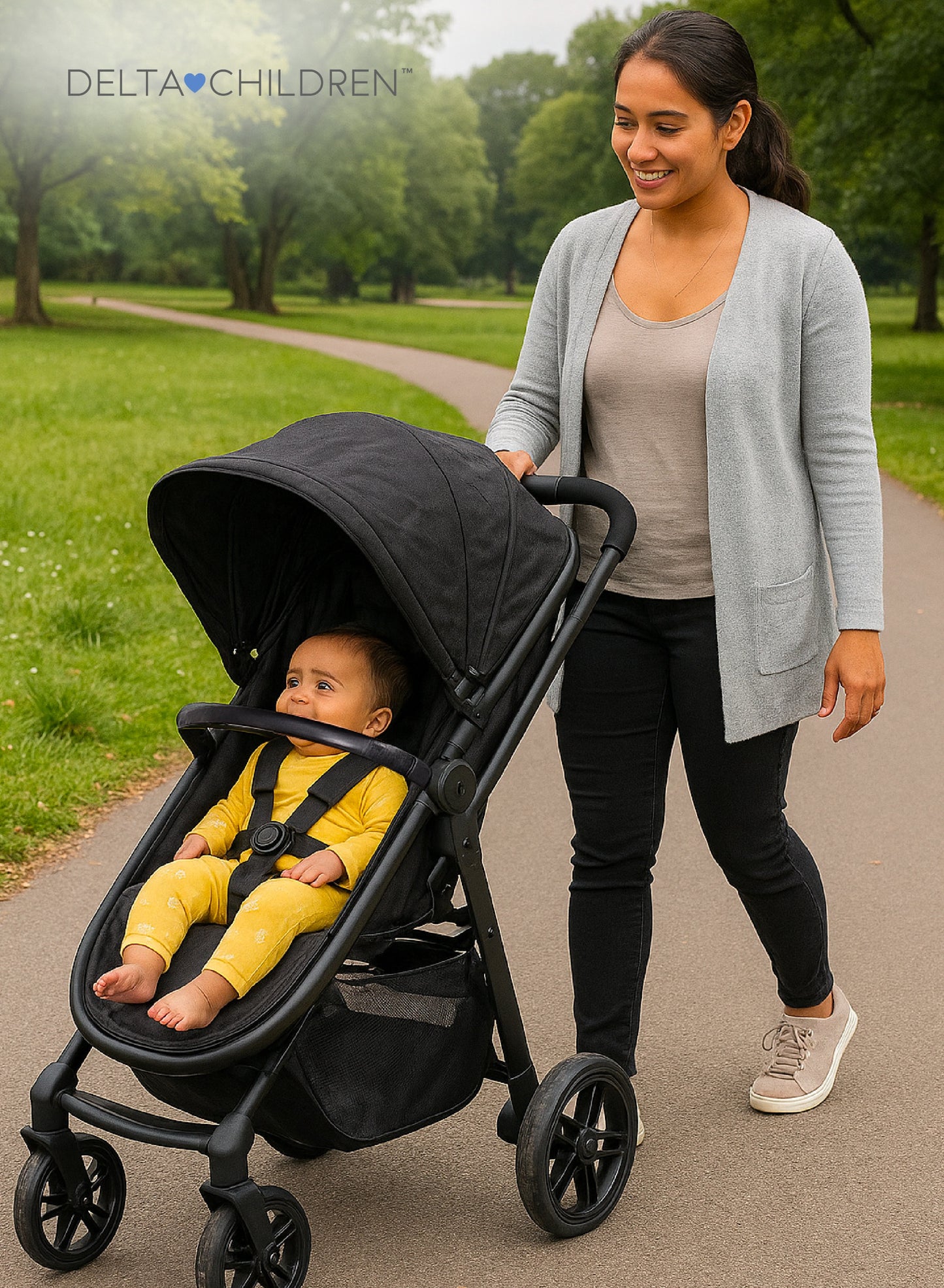 Delta Easy One-Fold Ultralight 2-in-1 Baby Stroller with Reversible Seat