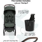 Lightweight Aer2 Baby Stroller One - Hand Fold with Bumper Bar & Cup Holder - Marah Kids
