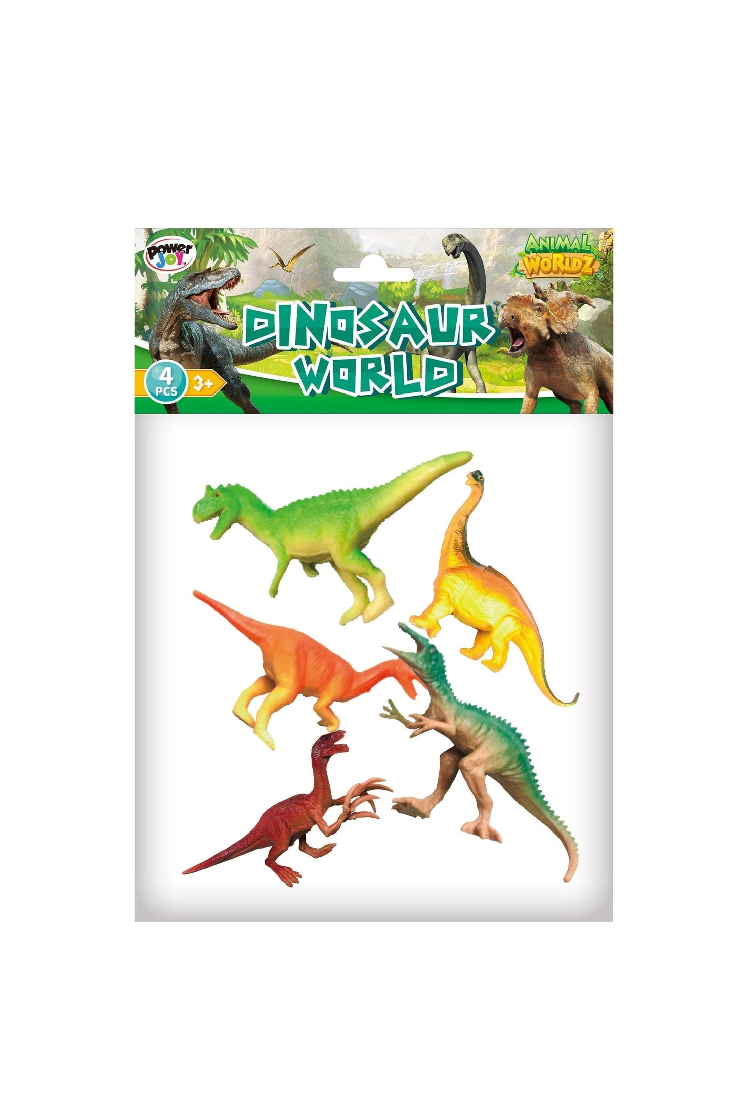Power Joy Animal Worldz Dinosaur 6inches 4pieces