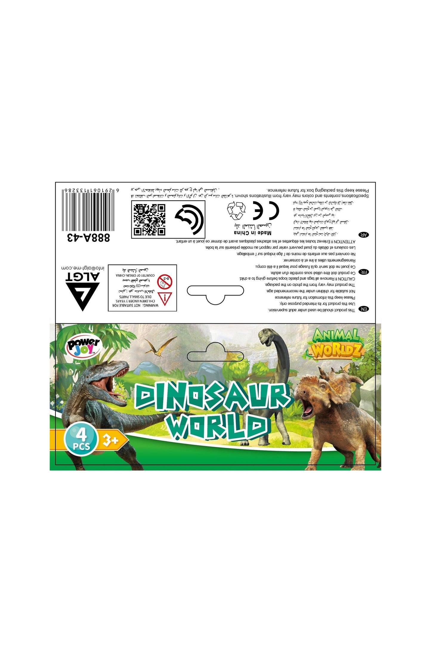 Power Joy Animal Worldz Dinosaur 6inches 4pieces