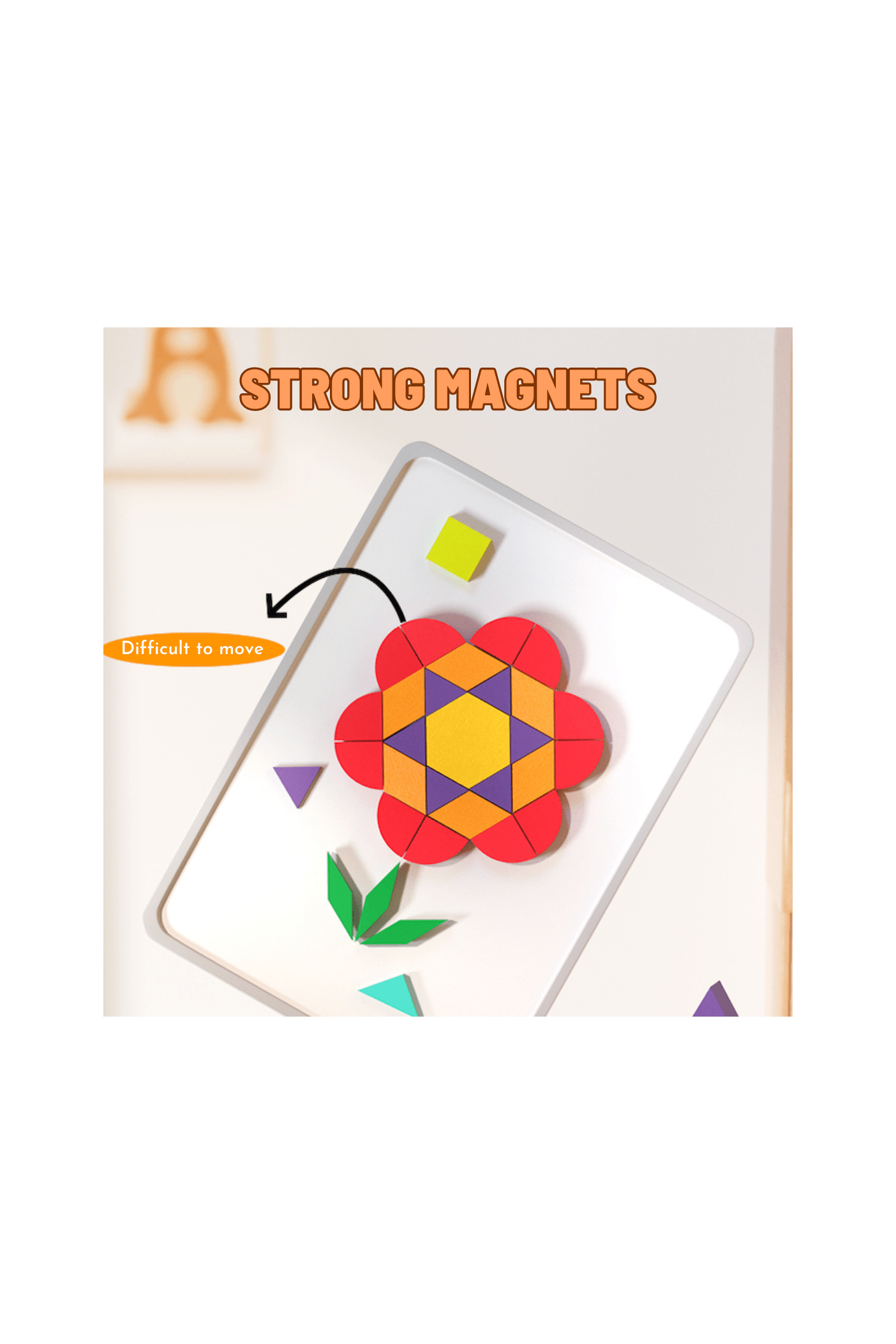 Magnetic Wooden Geometry Blocks - 250 Pcs
