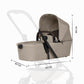Joolz AER+ Carrycot Lightweight Foldable Bassinet – Sandy Taupe - Marah Kids