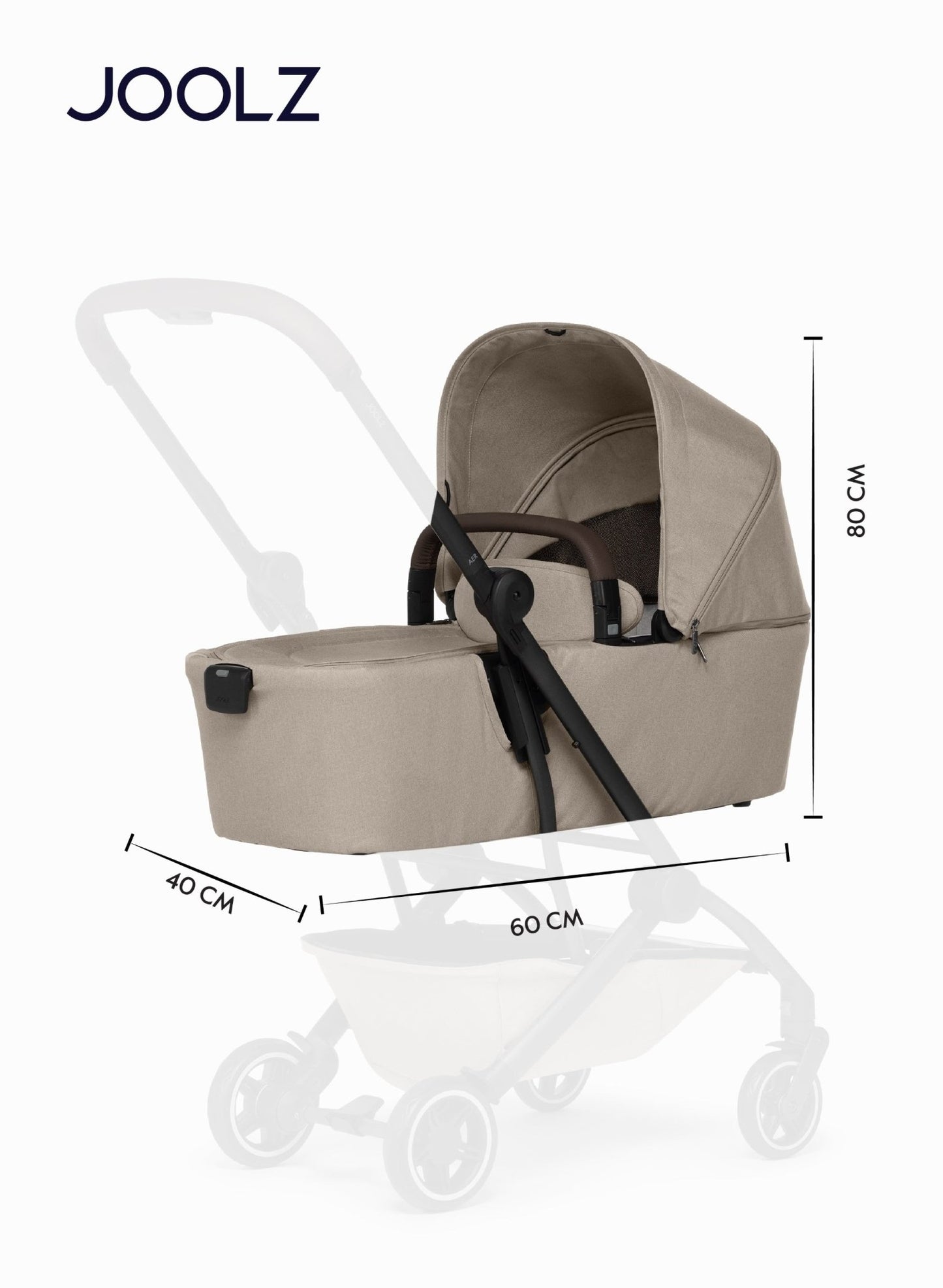 Joolz AER+ Carrycot Lightweight Foldable Bassinet – Sandy Taupe - Marah Kids