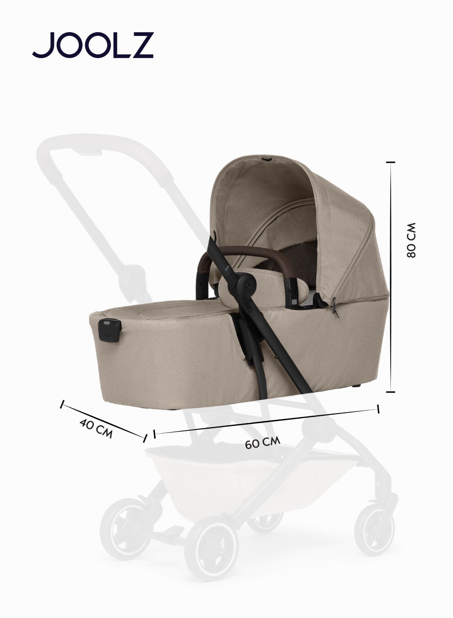 Joolz AER+ Carrycot Lightweight Foldable Bassinet – Sandy Taupe - Marah Kids