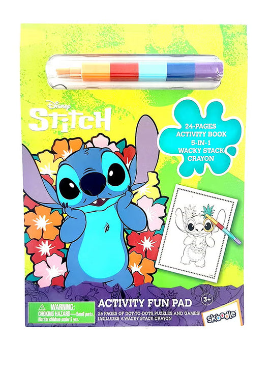 DISNEY STITCH ACTIVITY FUN PAD WITH STACKABLE CRAYON