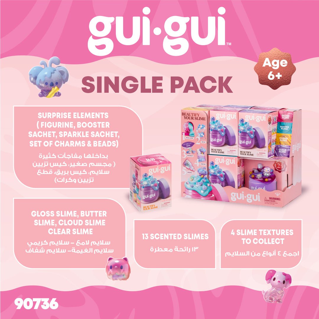 gui.gui Slimetime Guigui Single Pack, Assorted 1 Piece - Marah Kids