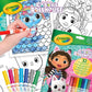 Crayola - Gabby's Dollhouse Album Activity and Colouring e, 32 Colouring Pages and 7 Washable Mini Felt Tip Pens | ideal gift ages from ages 3+ - Marah Kids