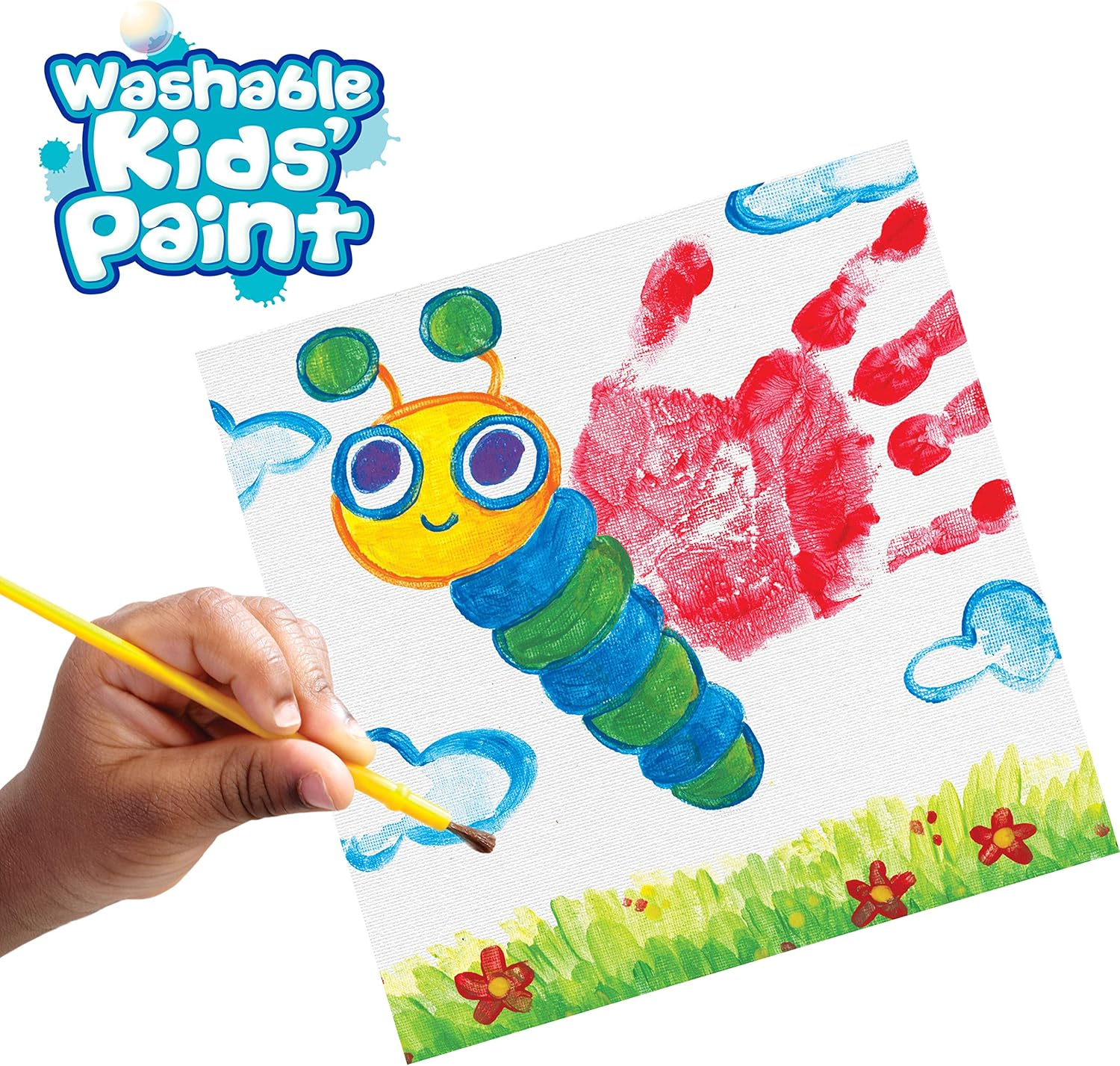 Crayola 18 ct. Washable Paint Pots with Brush, Classic & Bold Colors - Marah Kids