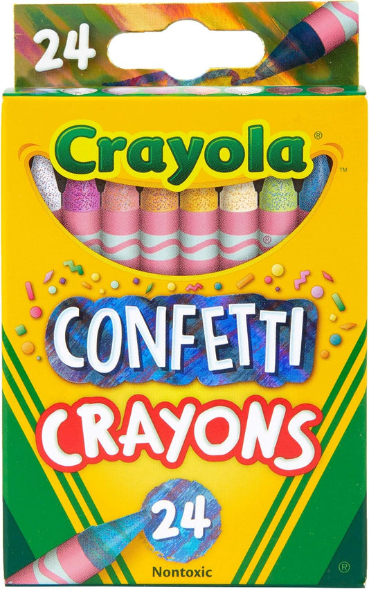 Crayola Confetti Crayons, 24 Count - Marah Kids