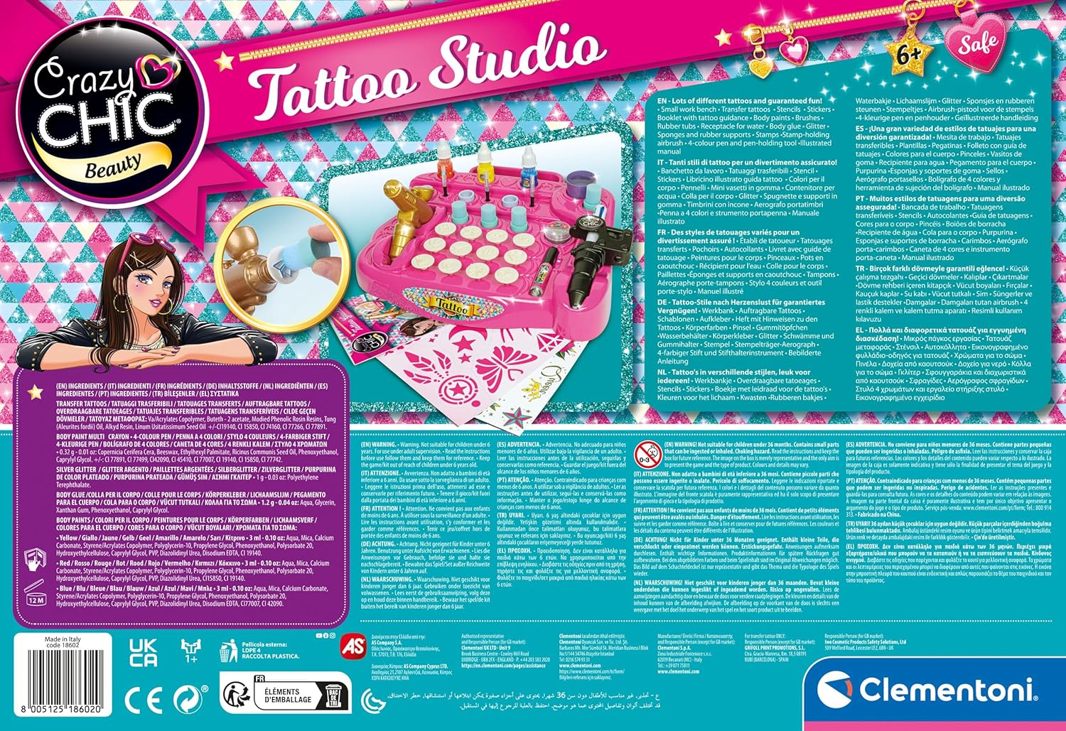 CLEMENTONI Crazychic Tattoo Studio - Marah Kids